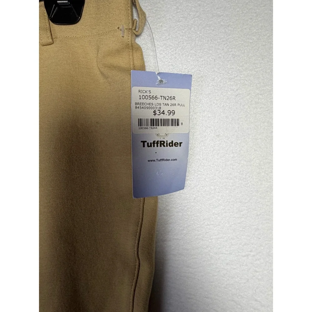 TuffRider Breeches Women Size 26 Tan New Starter Lowrise Pull On Riding Pants